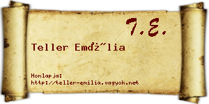 Teller Emília névjegykártya